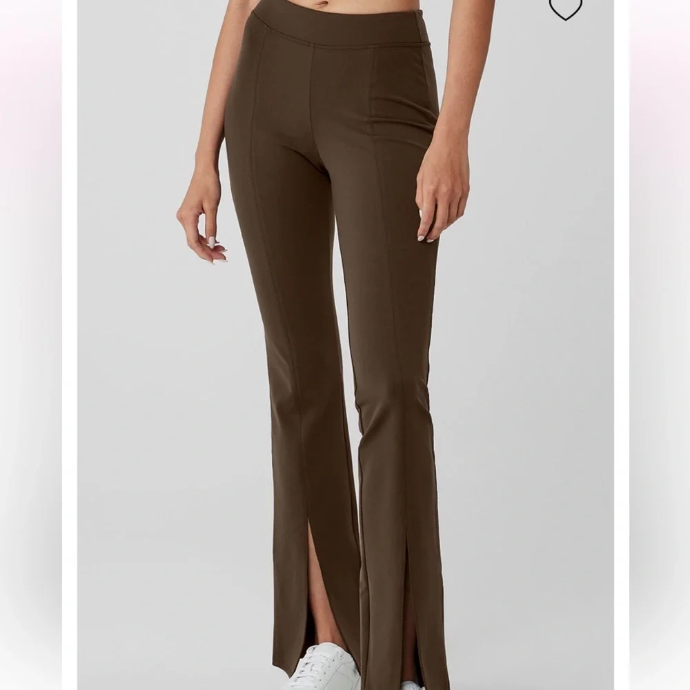 ALO AIRBRUSH HIGH WAIST FLUTTER LEGGINGS SIZE XS NWOT ESPRESSO